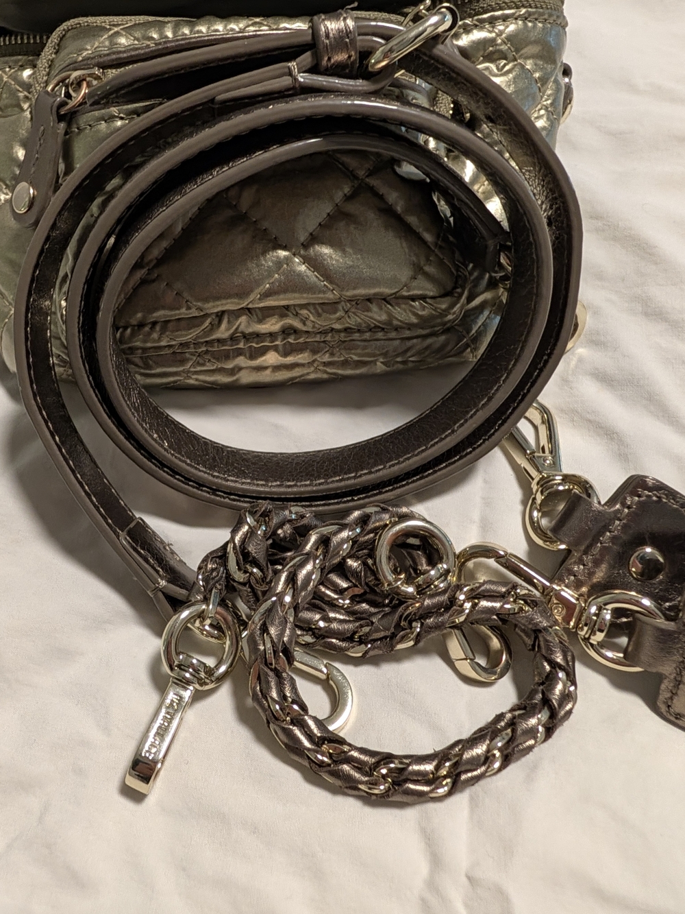MZ Wallace Antique gold Micro Crosby Crossbody Sling - Picture 7 of 7